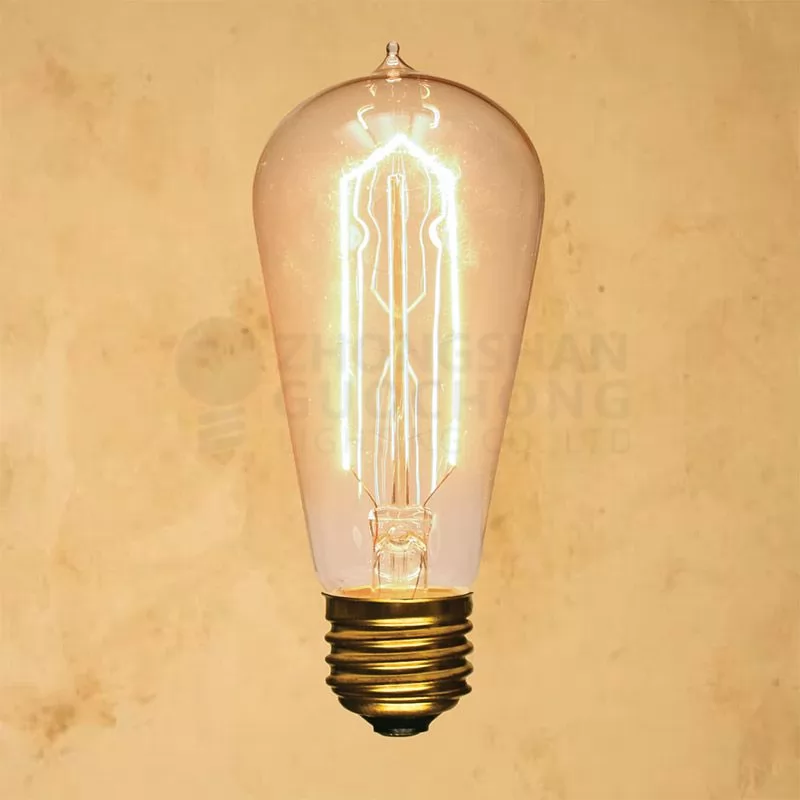 25-WATT INCANDESCENT ST58 VINTAGE EDISON LIGHT BULB