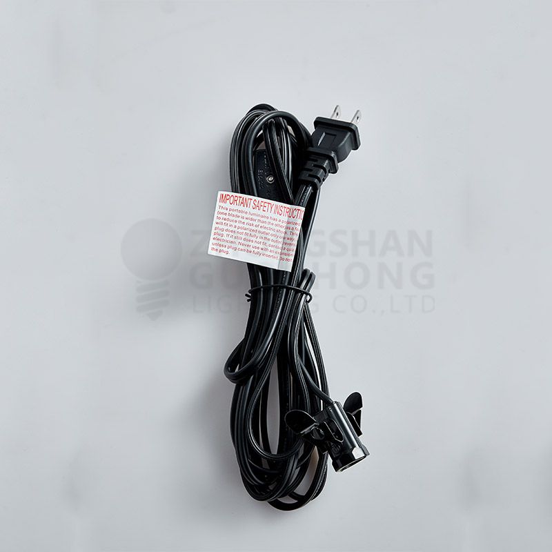 Mini Socket Pendant Light Lamp Cord, E12 Base, 11 Ft